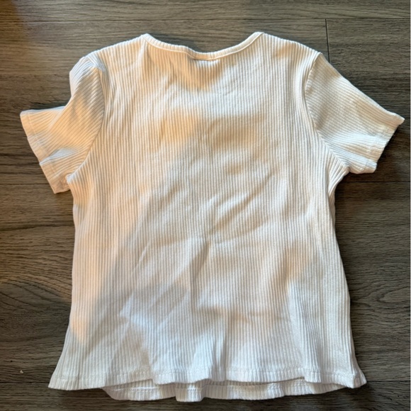art class White Ribbed Crop Top - Picture 2 of 2